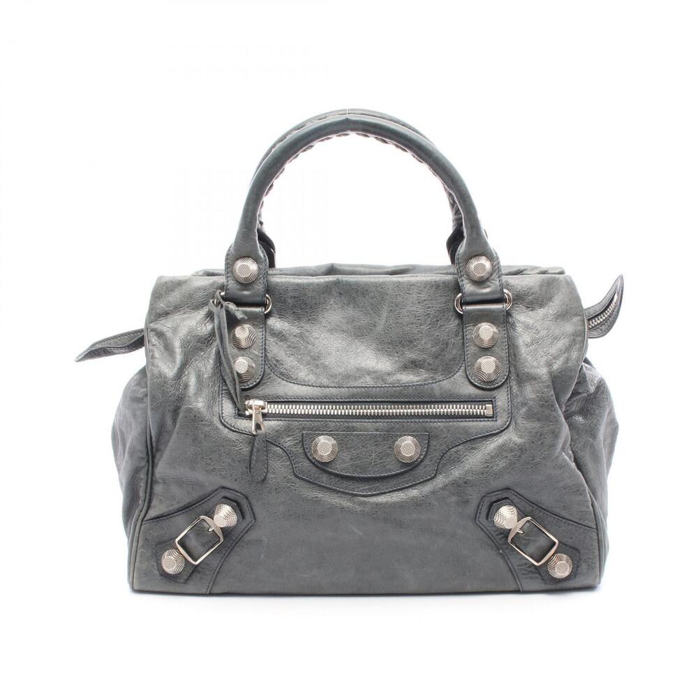Balenciaga The Giant Midday Editors Bag Handbag Leather Green - Picture 1 of 8